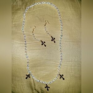 Cross necklace & earrings set